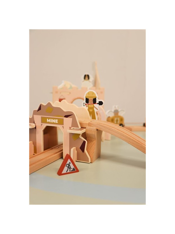 dinosaur lestar framlenging fyrir lestarteina (viðar)