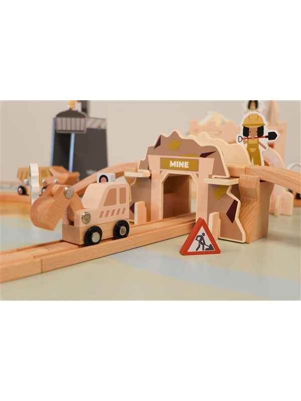 vinnusvæði- aukahlutir við lestarteina(viðar)