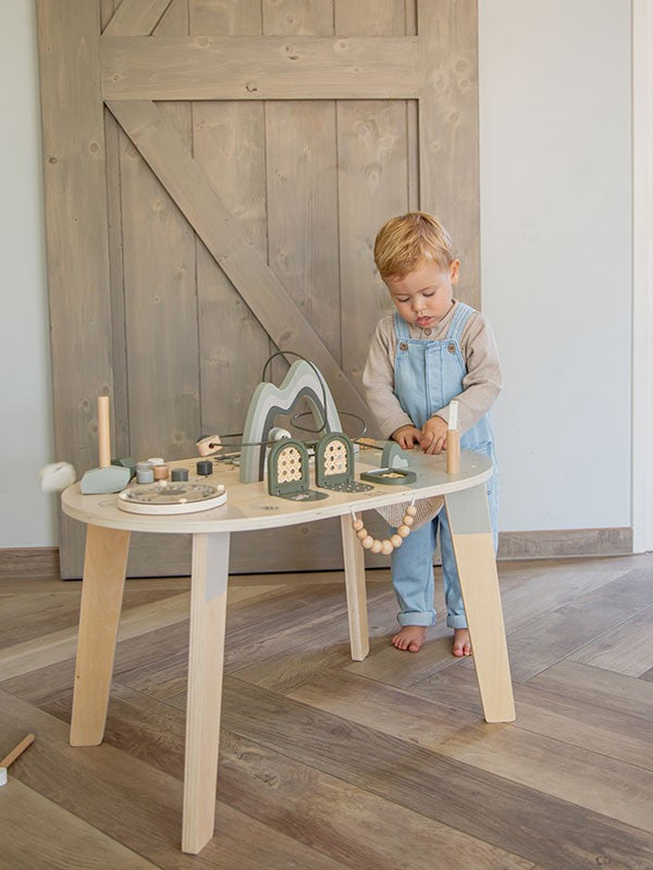 Activity table olive green